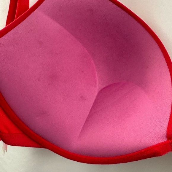 PINK Victoria’s Secret Wear Everywhere Super Push Up 34DD Hot Pink - Picture 9 of 11